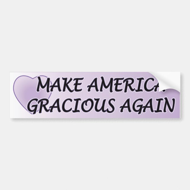 "Gör Amerika graciös igen" Bumper-symbol Bildekal (Framsidan)