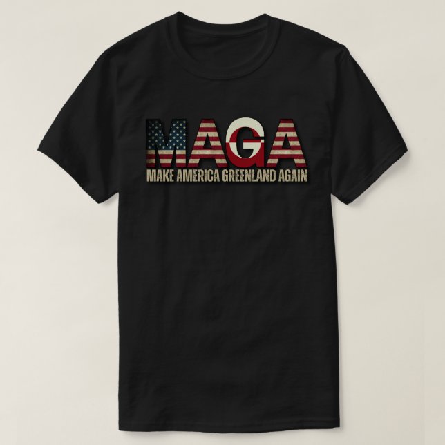 Gör Amerika Grönland Igen  T Shirt (Design framsida)