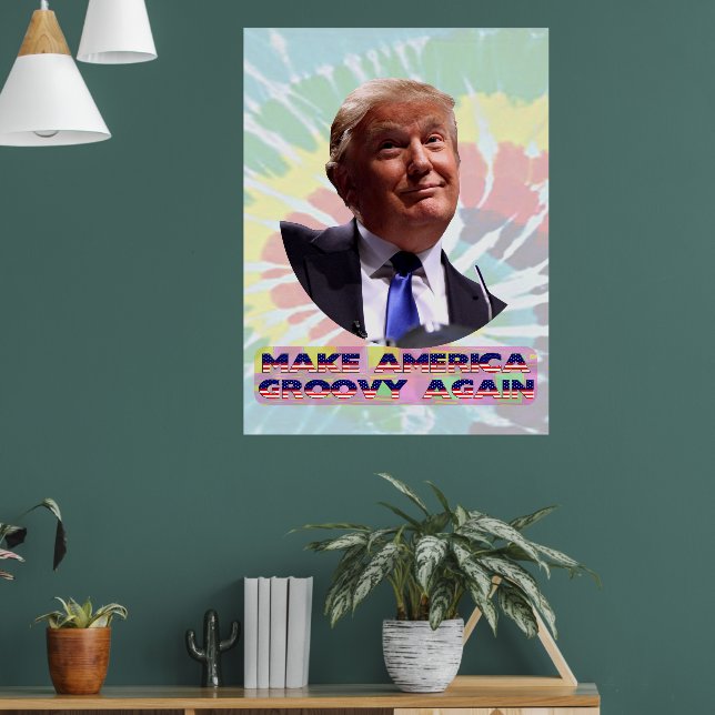 Gör Amerika Groovy Igen Tie-Dye Värdeaffisch Poster (Vardagsrum 1)