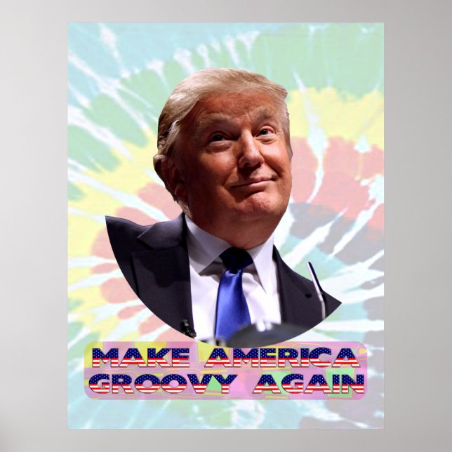 Gör Amerika Groovy till ett nytt färgvärde Poster (Framsidan)