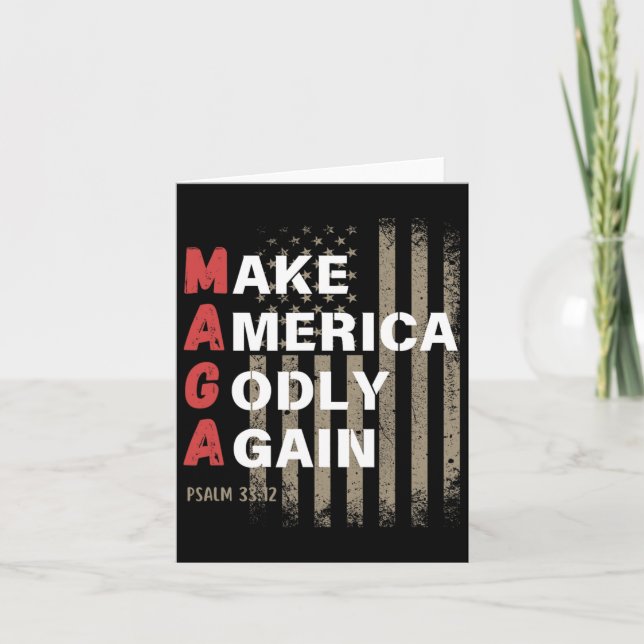 Gör Amerika Gudaktigt Igen Psalm 33  Kort (Framsida)