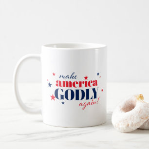 Gör Amerika Gudfruktigt Igen Patriotisk Kaffemugg
