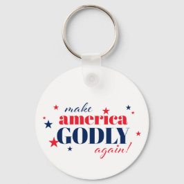 Gör Amerika Gudfruktigt Igen Patriotisk Nyckelring