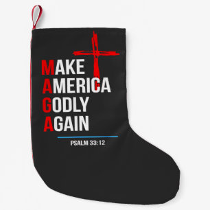 Gör Amerika Gudfruktigt Igen Trump Invigning Maga Liten Julstrumpa
