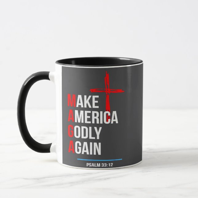 Gör Amerika Gudfruktigt Igen Trump Invigning Maga  Mugg (Vänster)