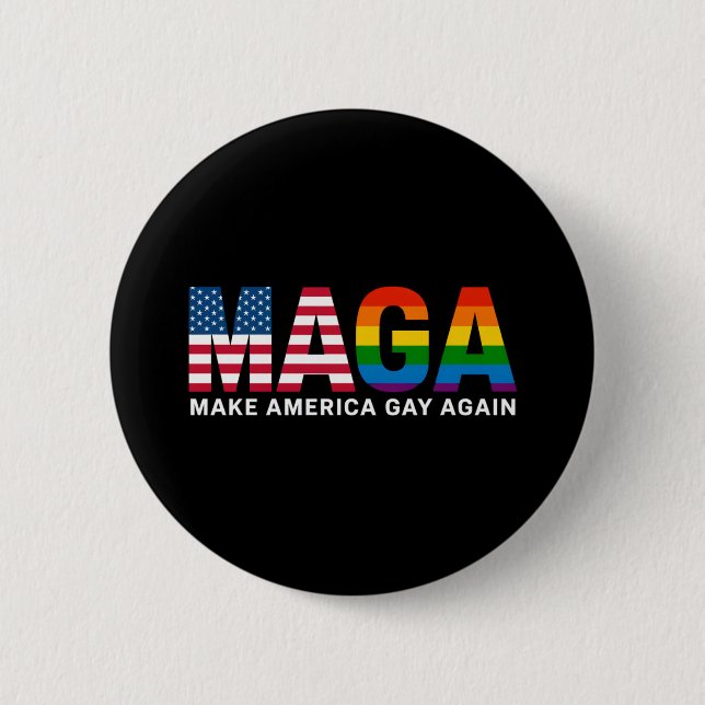 Gör Amerika HBTQ+ Igen HBTQ+ Pride 2025  Knapp (Framsida)