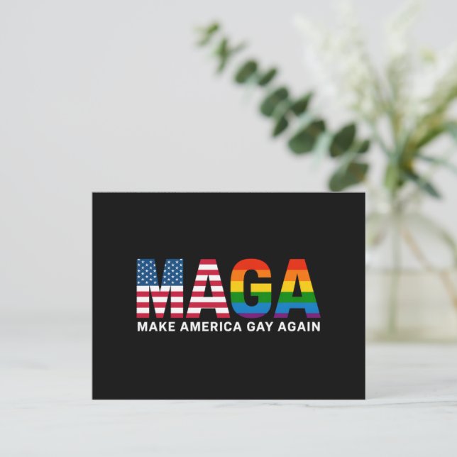 Gör Amerika Hbtq Igen Hbtq Pride 2025 LGBTQ+  Vykort (Stående Fram)