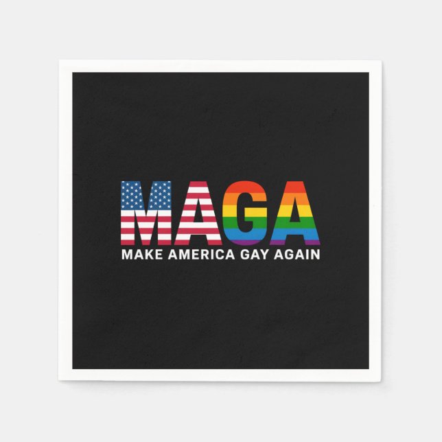 Gör Amerika HBTQ+ Igen HBTQ+ Pride 2025  Pappersservett (Framsidan)