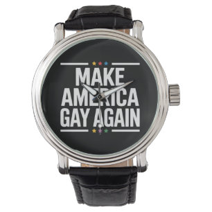 Gör Amerika Hbtq Igen Roligt Hbtq-Pride Månad Armbandsur