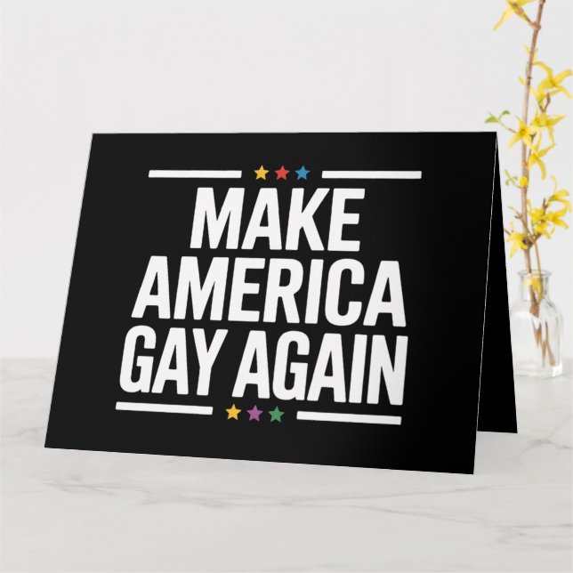Gör Amerika Hbtq Igen Roligt Hbtq-Pride Månad Kort (Gul blomma)