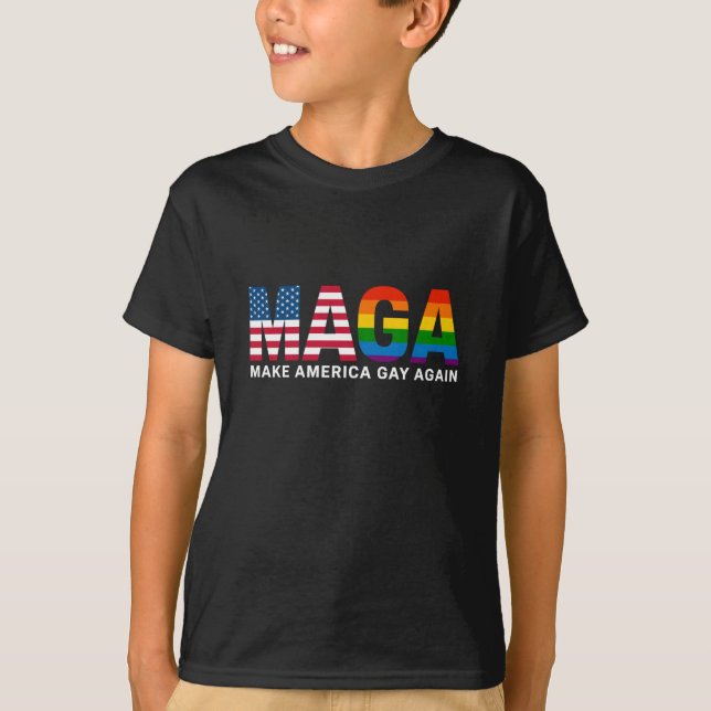 Gör Amerika igen till Gay pride 2025 HBT+ T Shirt (Framsida)