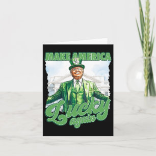Gör Amerika Lucky Again Trump St. Patrick's Day S Kort