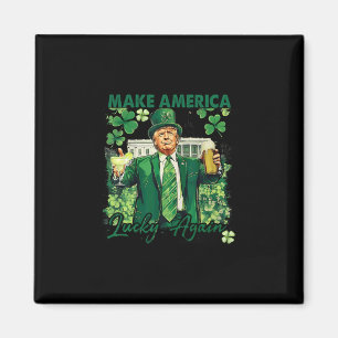 Gör Amerika Lucky Igen Rolig Trump St Patricks D Magnet