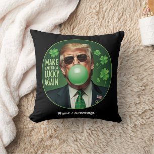 Gör Amerika Lucky Igen Roligt Trump Bubblegum Kudde