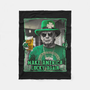 Gör Amerika Lucky igen St. Patricks Day 2025 Gre Fleecefilt