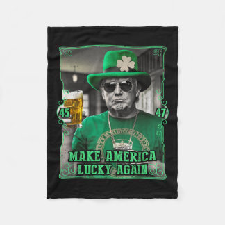 Gör Amerika Lucky igen St. Patricks Day 2025 Gre Fleecefilt