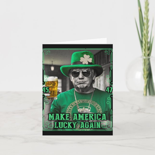 Gör Amerika Lucky igen St. Patricks Day 2025 Gre Kort (Framsida)