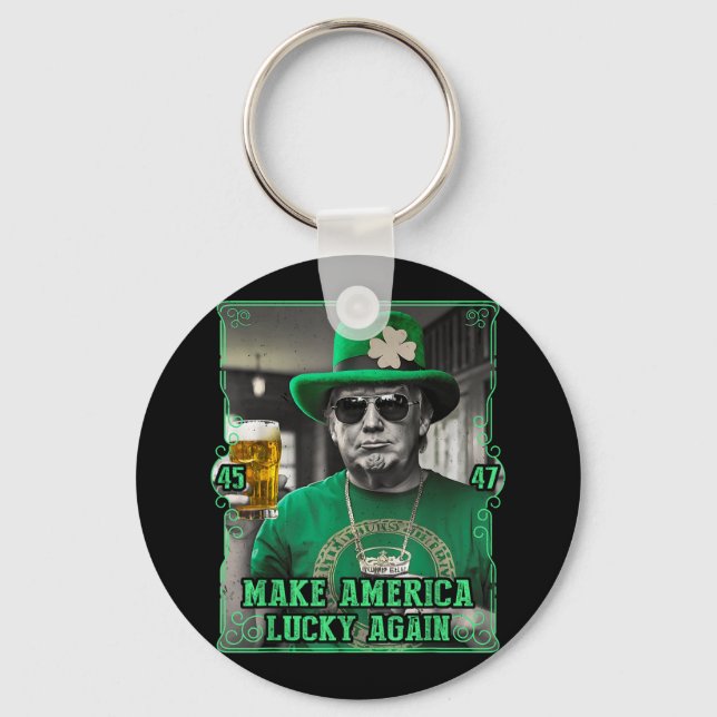 Gör Amerika Lucky igen St. Patricks Day 2025 Gre Nyckelring (Framsida)