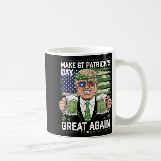 Gör Amerika Lucky igen till St patricks day Trump  Kaffemugg (Höger)