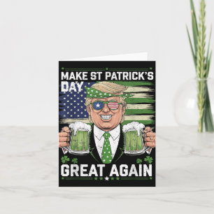 Gör Amerika Lucky igen till St patricks day Trump Kort