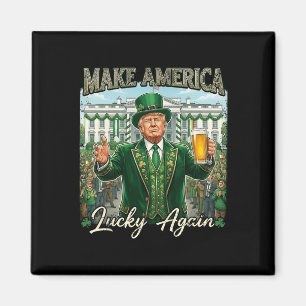 Gör Amerika Lucky Igen Trump St Patricks Day Iri Magnet