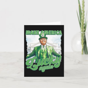 Gör Amerika Lucky Igen Trump St Patrick's Day Kort