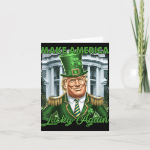 Gör Amerika Lyckligt Igen Irländsk Trump St Pattys Kort
