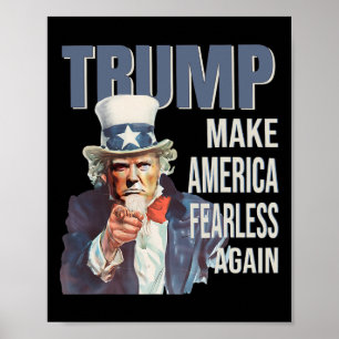 Gör Amerika Rädsllöst Igen Pro Trump Republikan Poster