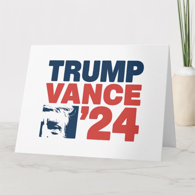 Gör Amerika Säkert igen till Trump Vance 2024 MAGA Kort (Framsida)