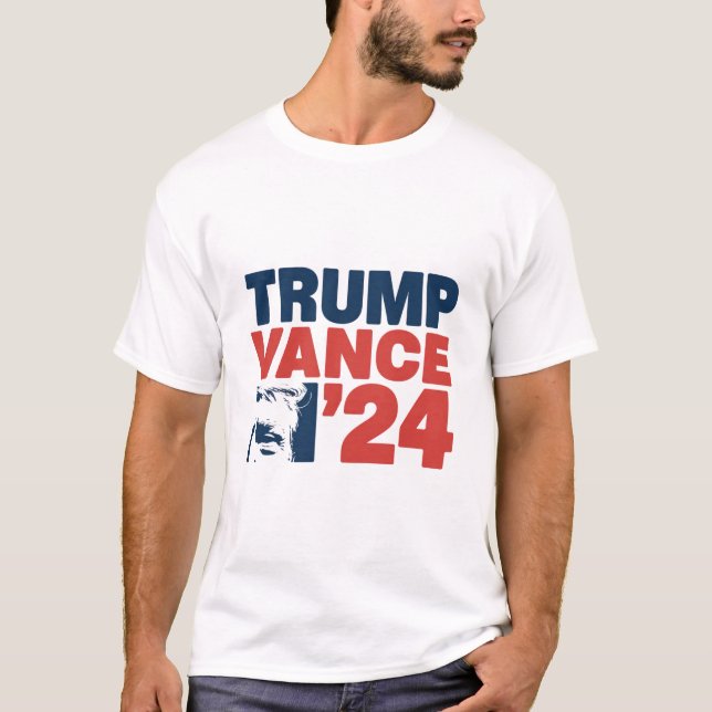 Gör Amerika Säkert igen till Trump Vance 2024 MAGA T Shirt (Framsida)