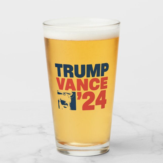 Gör Amerika säkert igen Trump Vance 2024 MAGA Glaskopp (Framsida fylld)