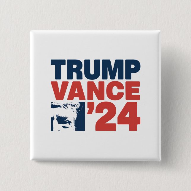 Gör Amerika säkert igen Trump Vance 2024 MAGA Knapp (Framsida)