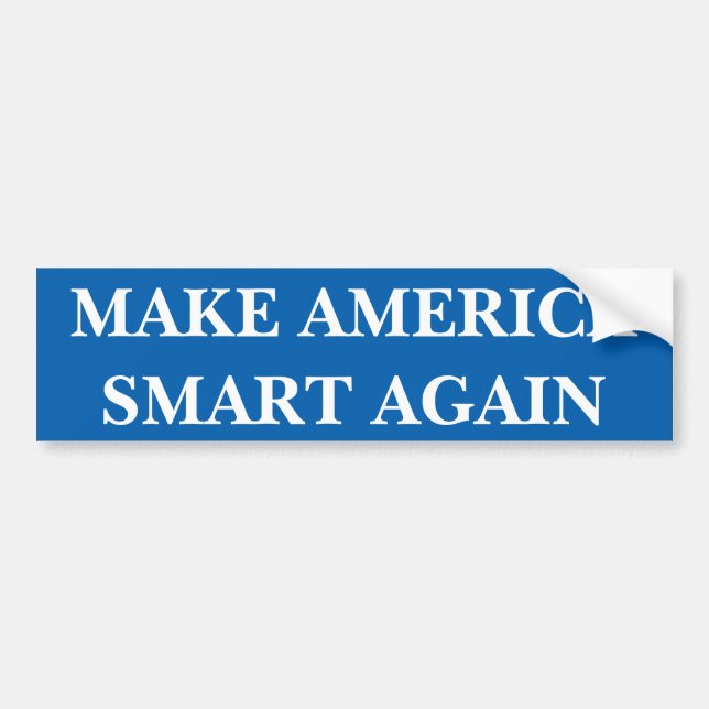 Gör Amerika smart igen, Bildäckslapp Bildekal (Framsidan)