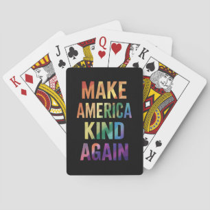 Gör Amerika Snällt Igen Regnbåge HBTQ Gay Casinokort