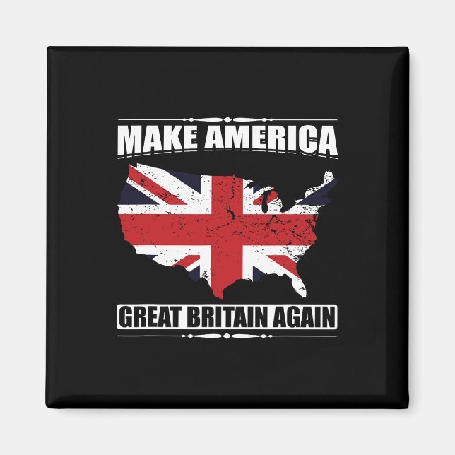 Gör Amerika Storbritannien Stort Igen Usa Karta Br Magnet (Framsidan)