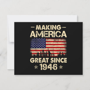 Gör Amerika Stort Sedan 1946 Retro 76-årsdag