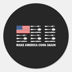 Gör Amerika till Cook igen Kitchen Food Runt Klistermärke