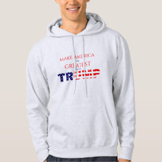 Gör Amerika till det Underbarare Trump Light Grått Hoodie