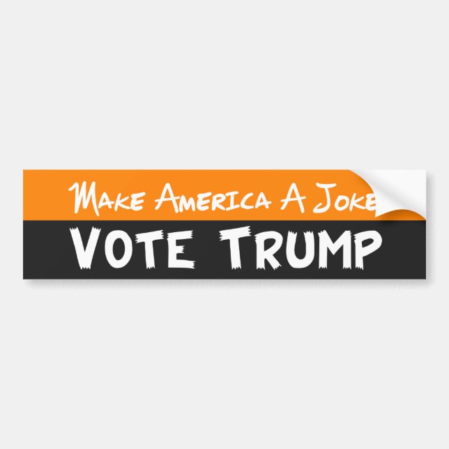 Gör Amerika till ett skämtomröstningsTrump Bildekal (Framsidan)
