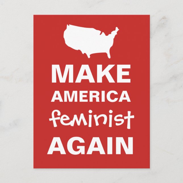 Gör Amerika till feminist igen, protestera parodi Vykort (Framsida)