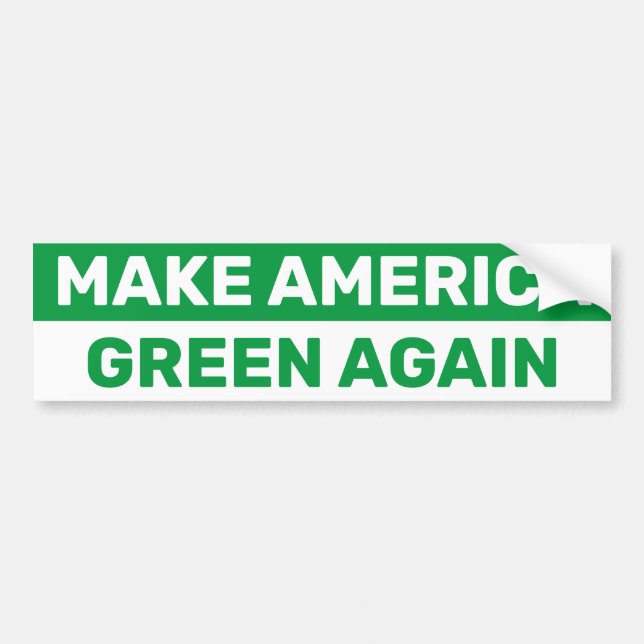 Gör Amerika till Grönt igen, klimatförändringar Bildekal (Framsidan)