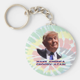 Gör Amerika till Groovy igen Tie-Dye Keychain Nyckelring