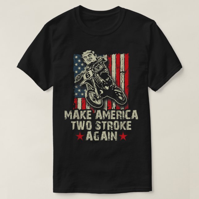 Gör Amerika två streck om Bikerna för Trum T Shirt (Design framsida)