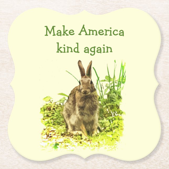 Gör Amerika-vänliga igen, Bunny Rabbit Underlägg Papper (Framsida)