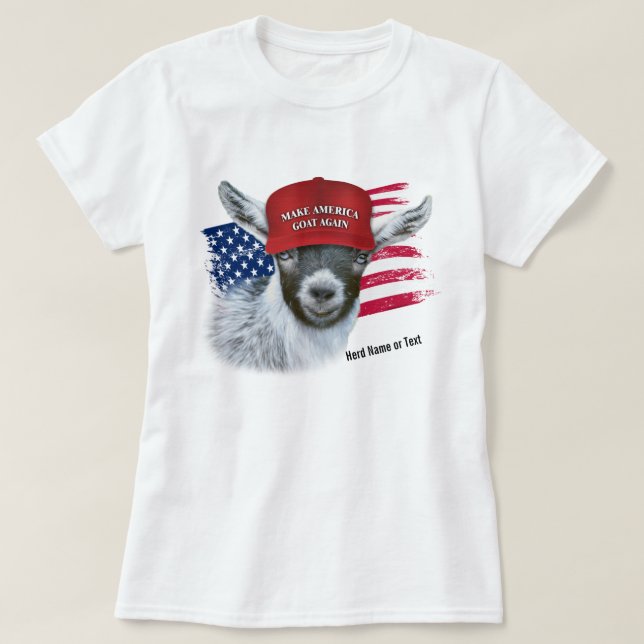 Gör amerikanska GAT igen Pygmy Goat T-Shirt (Design framsida)