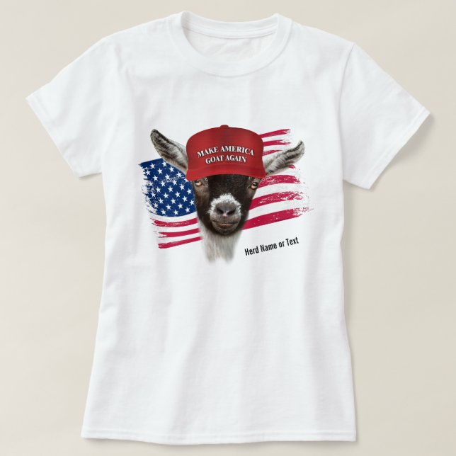 Gör amerikanska GETTER igen till Cute Pygmy Goat T Shirt (Design framsida)