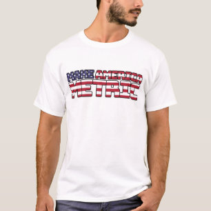 Gör amerikanska mått - USA:s Flagga Metric System T Shirt
