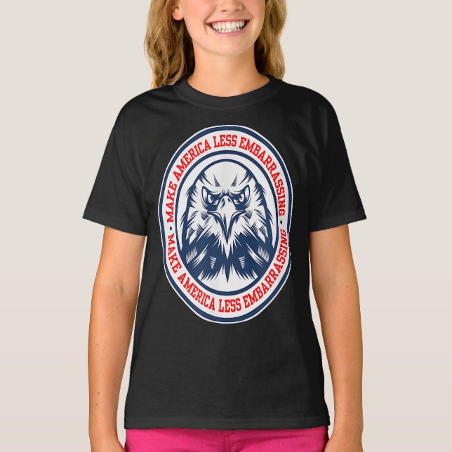 Gör amerikanska mindre inkräktande Bird Eagle T-Sh T Shirt (Framsida)