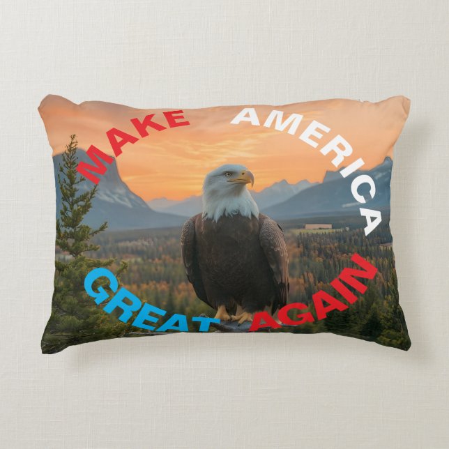 GÖR AMERIKANSKA UNDERBART IGEN EGLE SUNRISE PRYDNADSKUDDE (Framsidan)
