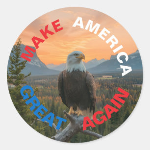 GÖR AMERIKANSKA UNDERBART IGEN EGLE SUNRISE RUNT KLISTERMÄRKE